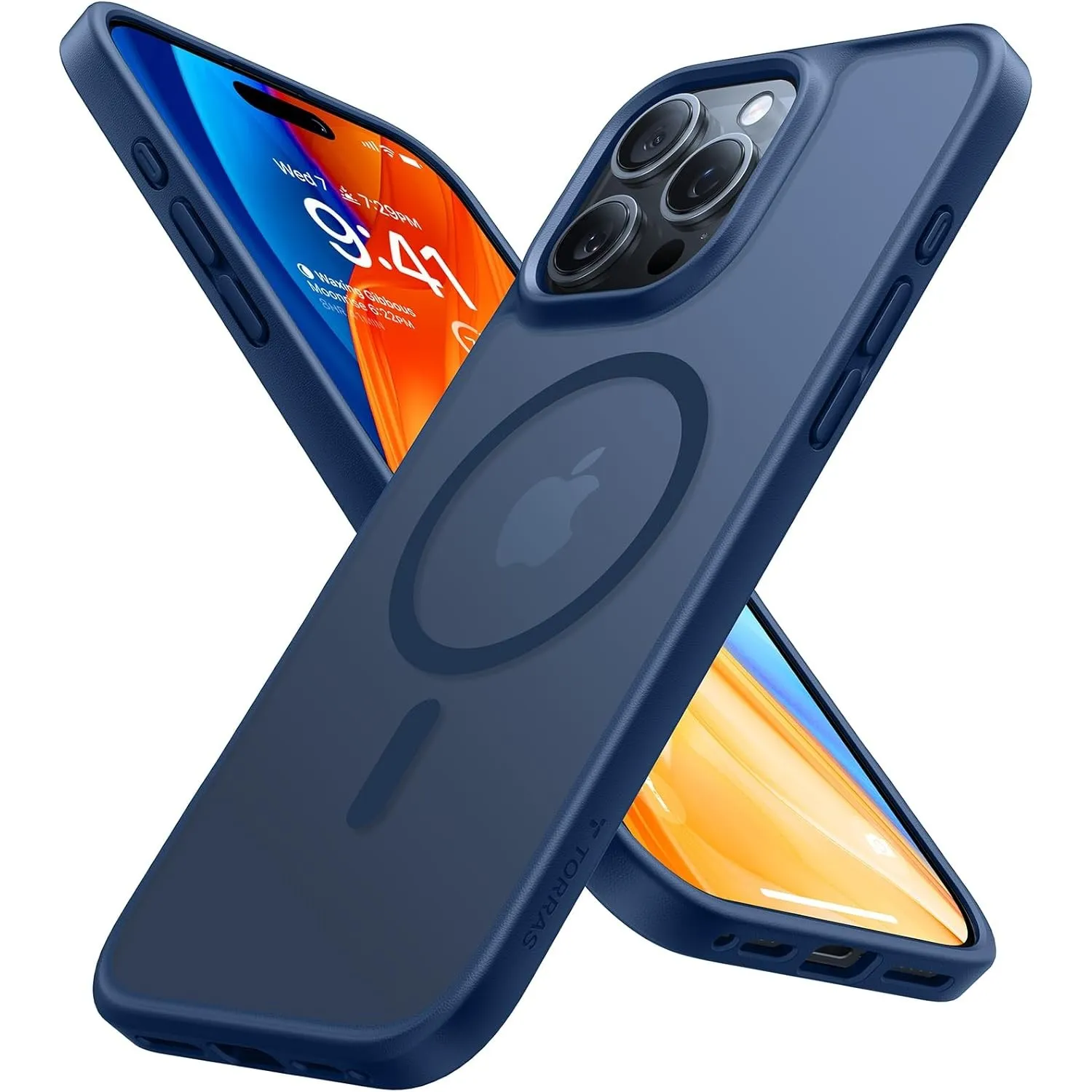 TORRAS Guardian-Mag für iPhone 16 Pro Hülle mit MagSafe Case, Blau