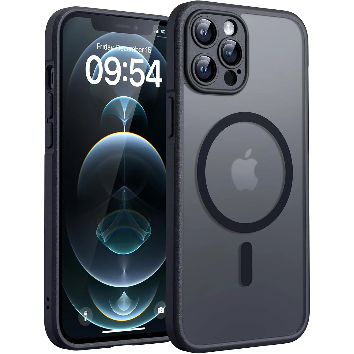 TOCOL für iPhone 12 Pro Max Hülle, Kompatibel mit MagSafe, Schwarz