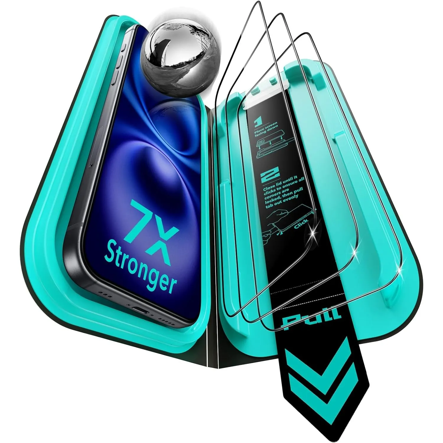 ESR 3 Stück für iPhone 16/iPhone 15 für Panzerglas, Armorite