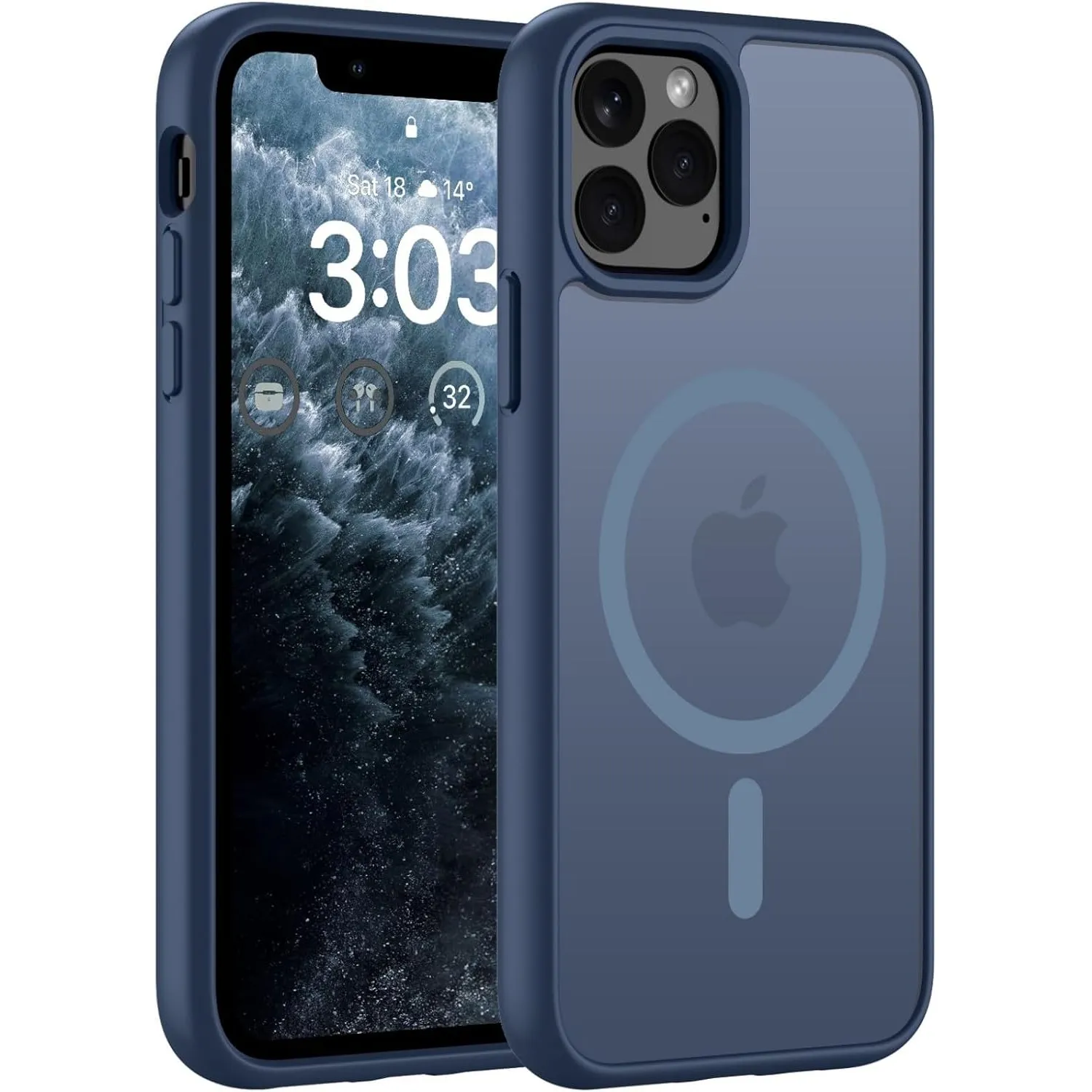 ORDA für iPhone 11 Pro Hülle, Kompatibel mit MagSafe, Blau