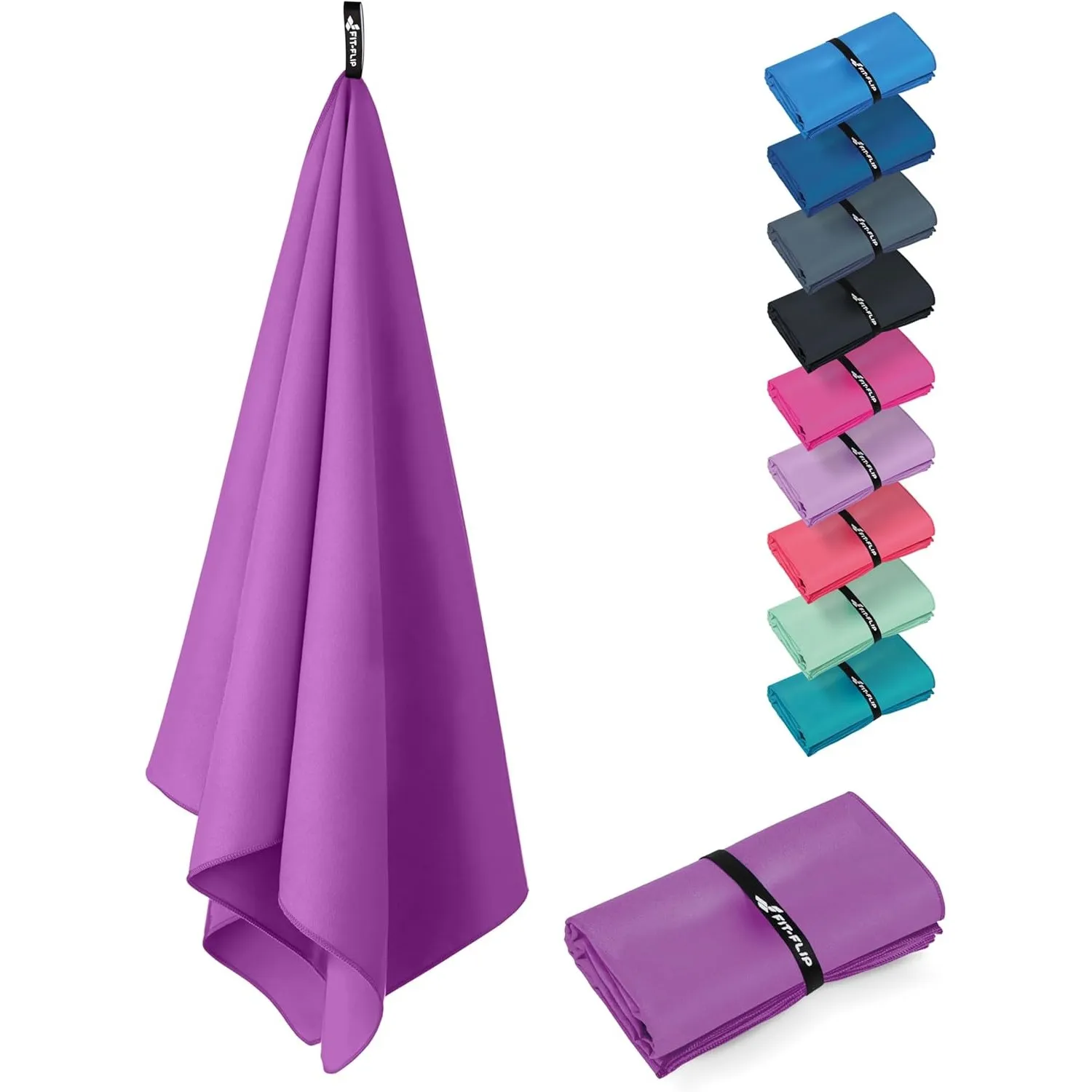 Fit-Flip Microfaser Handtücher - kompakt und leicht – für Reisen, Sport und Strand - Mikrofaser Handtuch schnelltrockne…