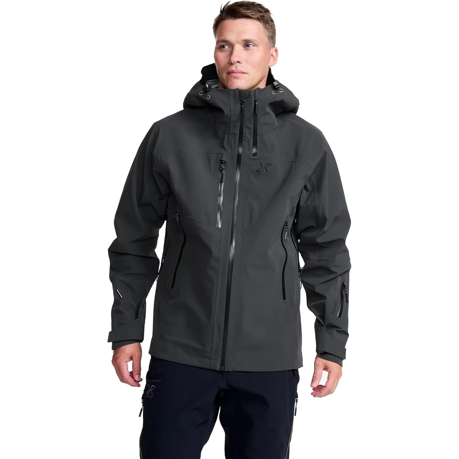 RevolutionRace Cyclone 3L Shell Jacket für Herren, Wasserdichte Jacke mit Recco-Reflektoren zum Wandern