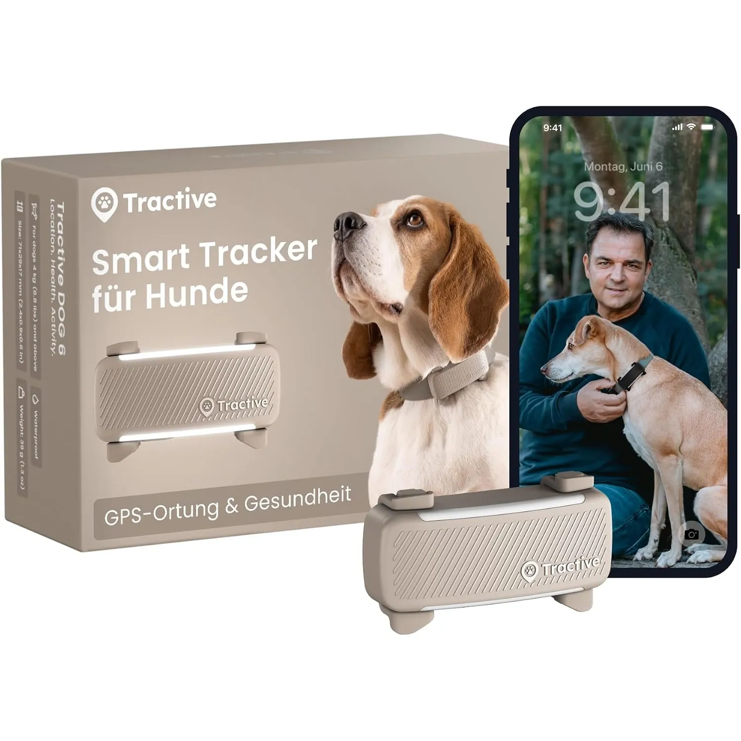 Tractive GPS Tracker Hund | 2025 Edition | Live-Ortung | Weglaufalarm | Aktivitätstracking | Gesundheitswarnungen | Bel…