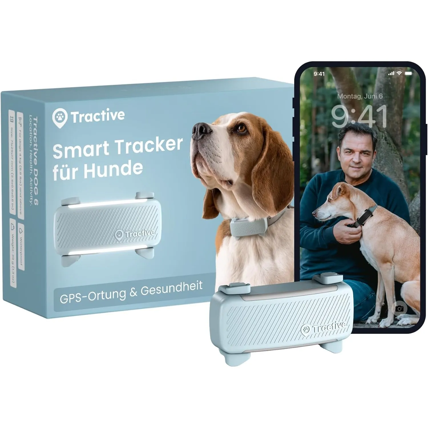 Tractive GPS Tracker Hund | 2025 Edition | Live-Ortung | Weglaufalarm | Aktivitätstracking | Gesundheitswarnungen | Bel…