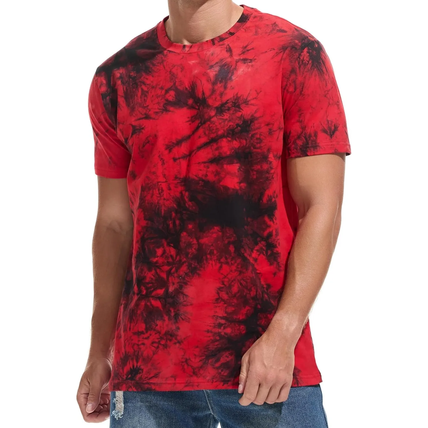 RONOMO Herren T-Shirt 95% Baumwolle 5% Spandex, Mikroelastik, Hautfreundlich
