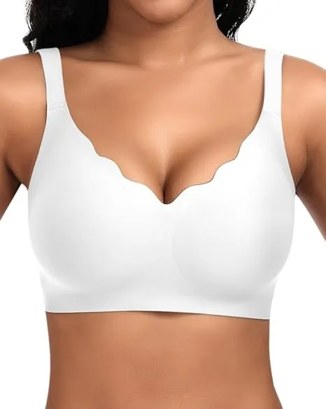 Jiuday BH Damen ohne Bügel Große Brüste Nahtloser Push Up BH Soft Bequemer Seamless Bra T Shirt Bügelloser Gepolstert K…