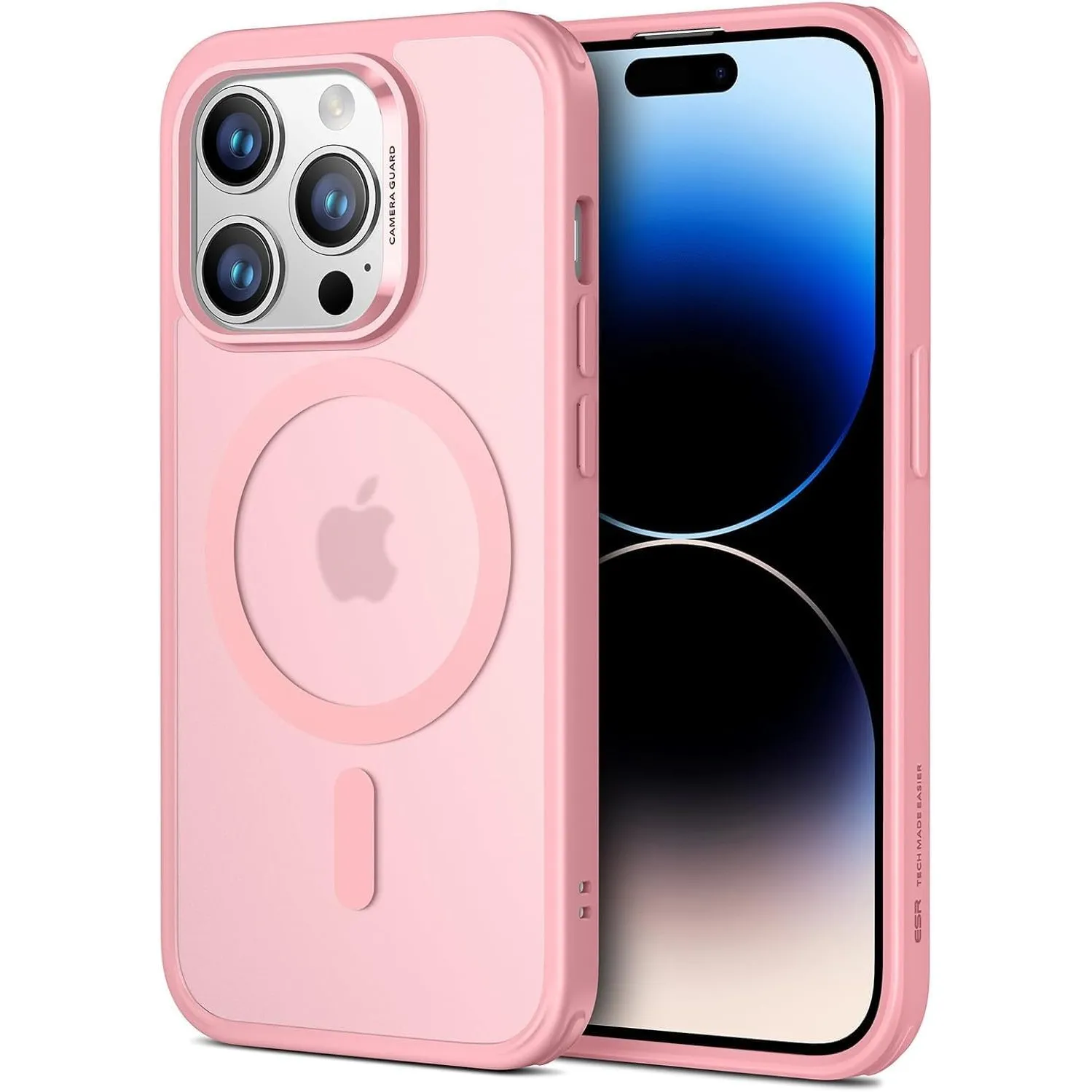 ESR für iPhone 16 Pro Max Hülle 4-in-1-Set, für MagSafe, Mattiertes Rosa | mit Displayschutz, Militärischer Sturzschutz…