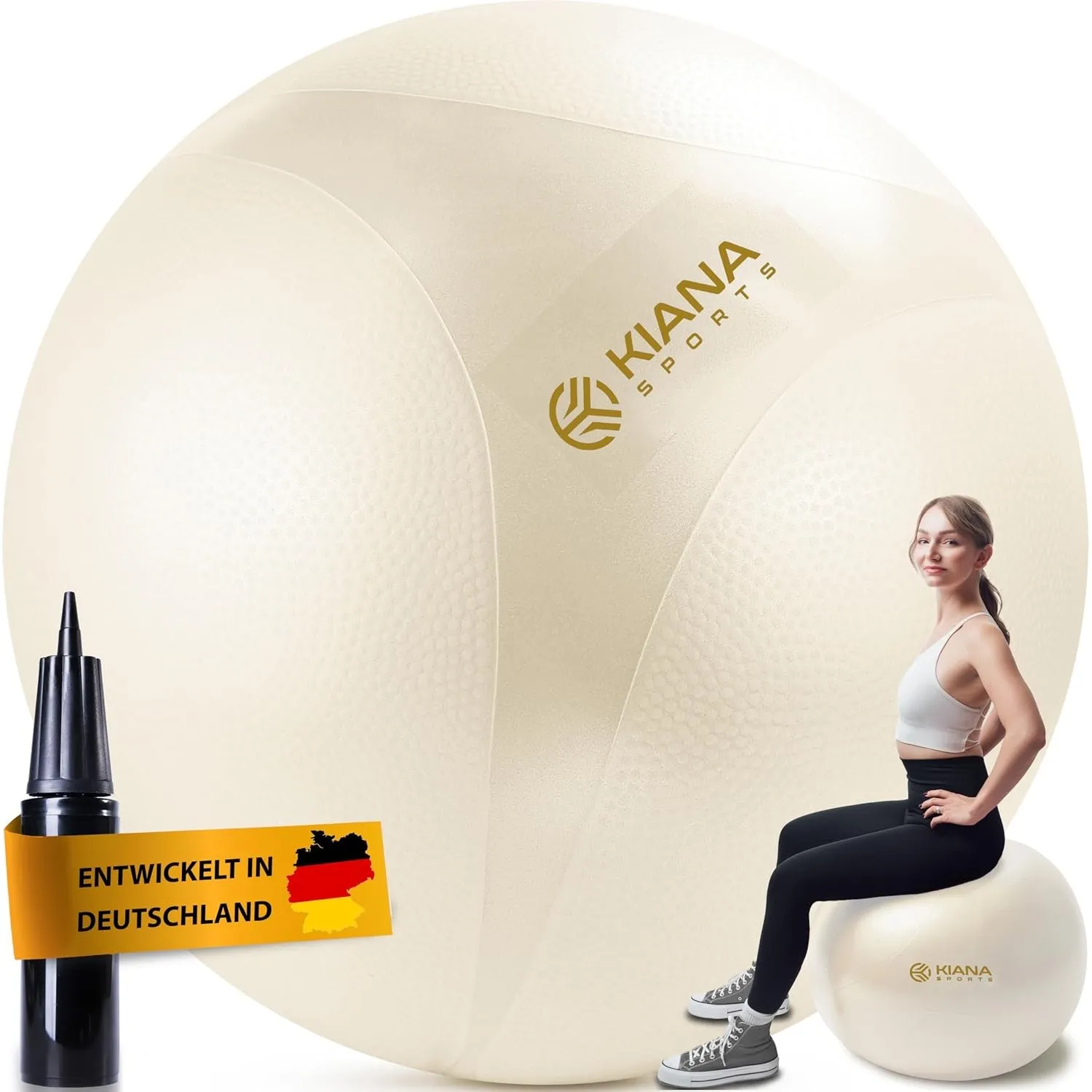 KIANA SPORTS Gymnastikball & Sitzball – Yoga Ball für Fitness & Büro