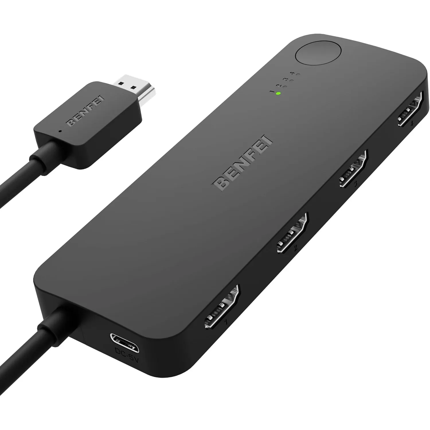 BENFEI HDMI Switch 4 in 1 4K@60Hz 2K@144Hz HDCP 2.3 mit adaptiver Entzerrungsunterstützung für PS5/4 Xbox Roku FireStick