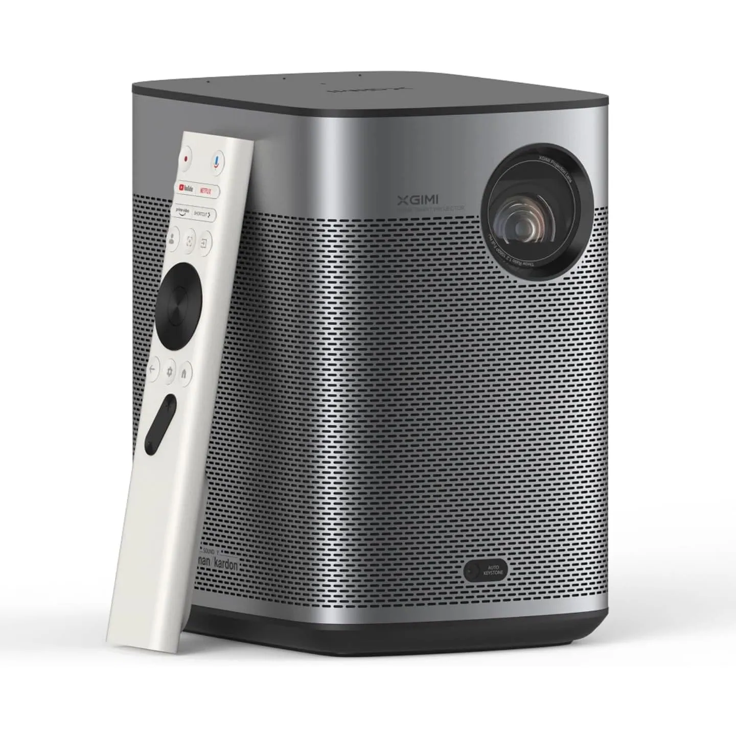 XGIMI Halo+ GTV 1080P Tragbarer Beamer, Google TV mit lizenziertem Netflix, 700 ISO Lumen, 2x5W Harman Kardon, Autofoku…