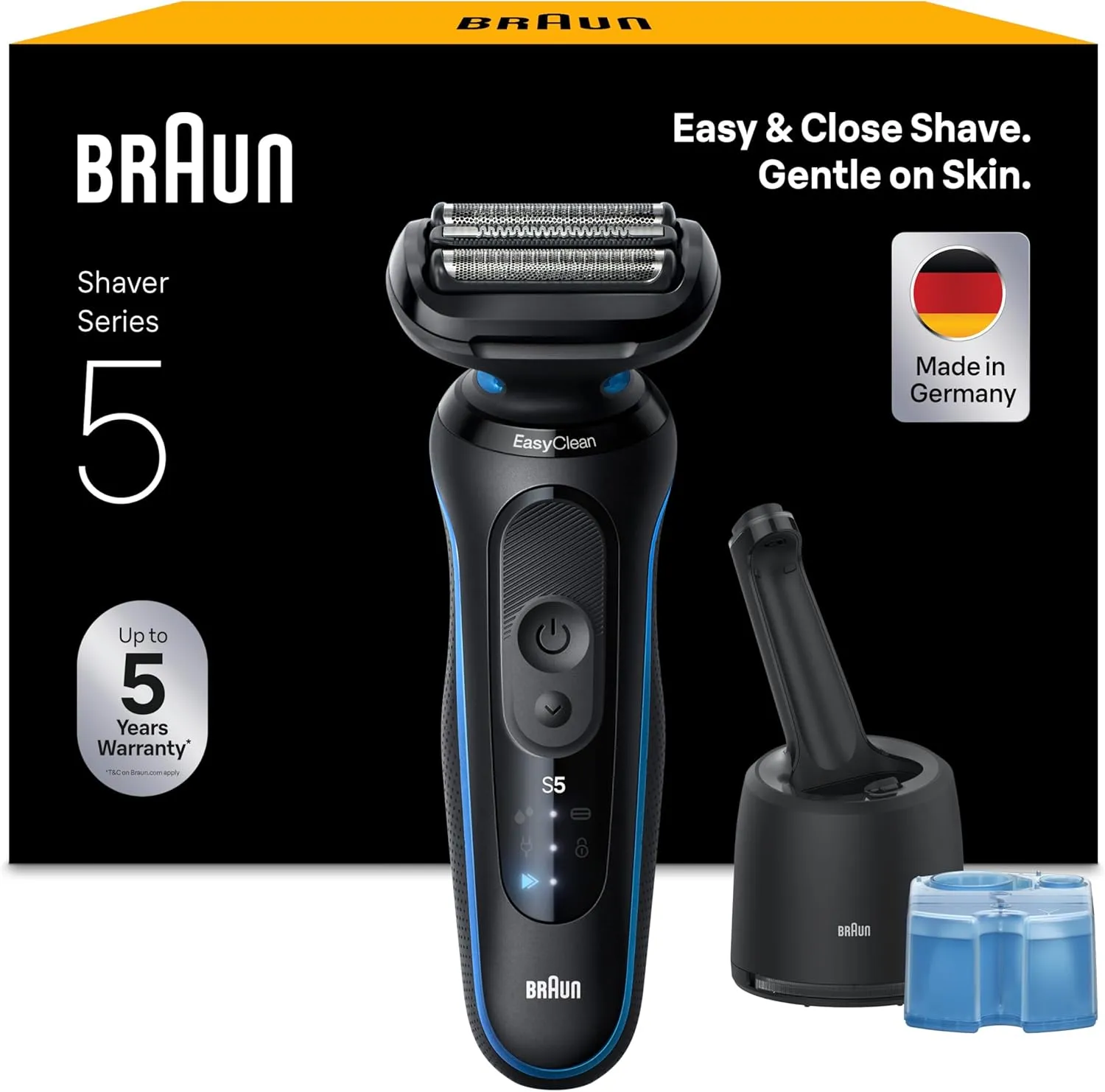 Braun Series 5 Rasierer Herren Elektrisch, Elektrorasierer, Nass- und Trockenrasur, Turbo und Standard Modus, Rasierapp…