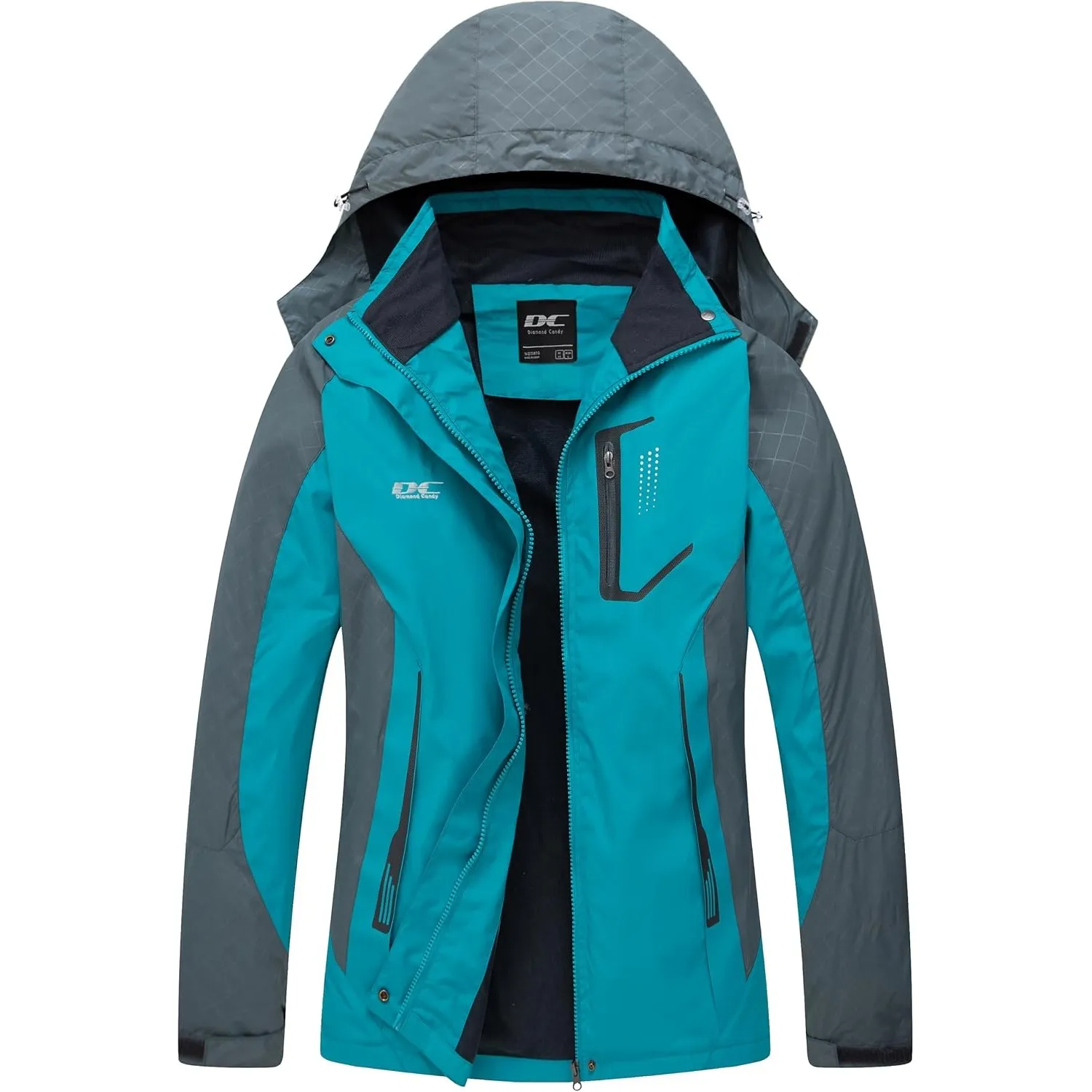 Regenjacke Damen Wasserdicht übergangsjacke damen Outdoor Wanderjacke softshelljacke für damen mit Kapuze