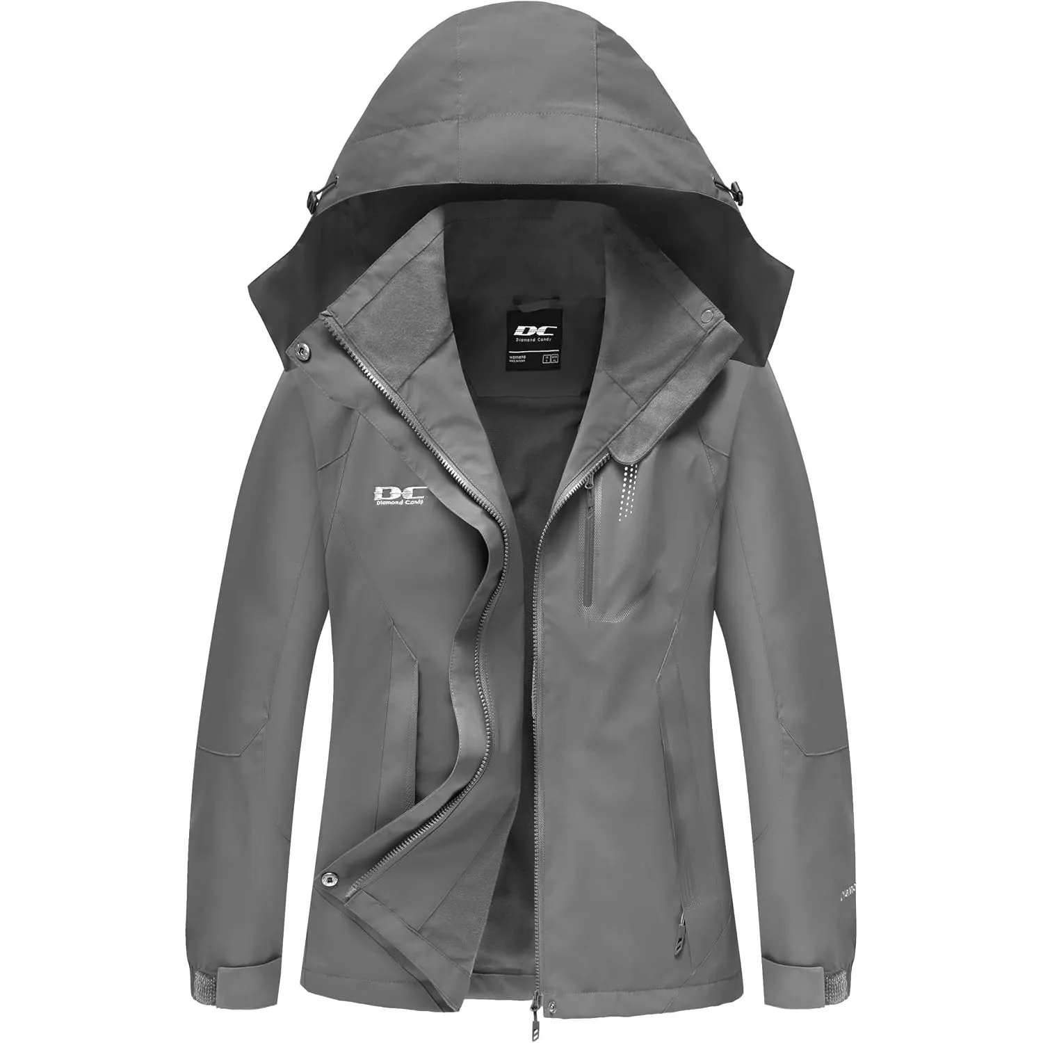 Regenjacke Damen Wasserdicht übergangsjacke damen Outdoor Wanderjacke softshelljacke für damen mit Kapuze