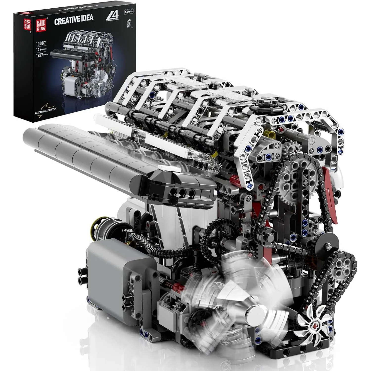 Mould King 10087 Technik L4 Motor Bausatz Bausteine Klemmbausteine Motor Motorbausatz Engine Kit Spielzeug Geschenke fü…