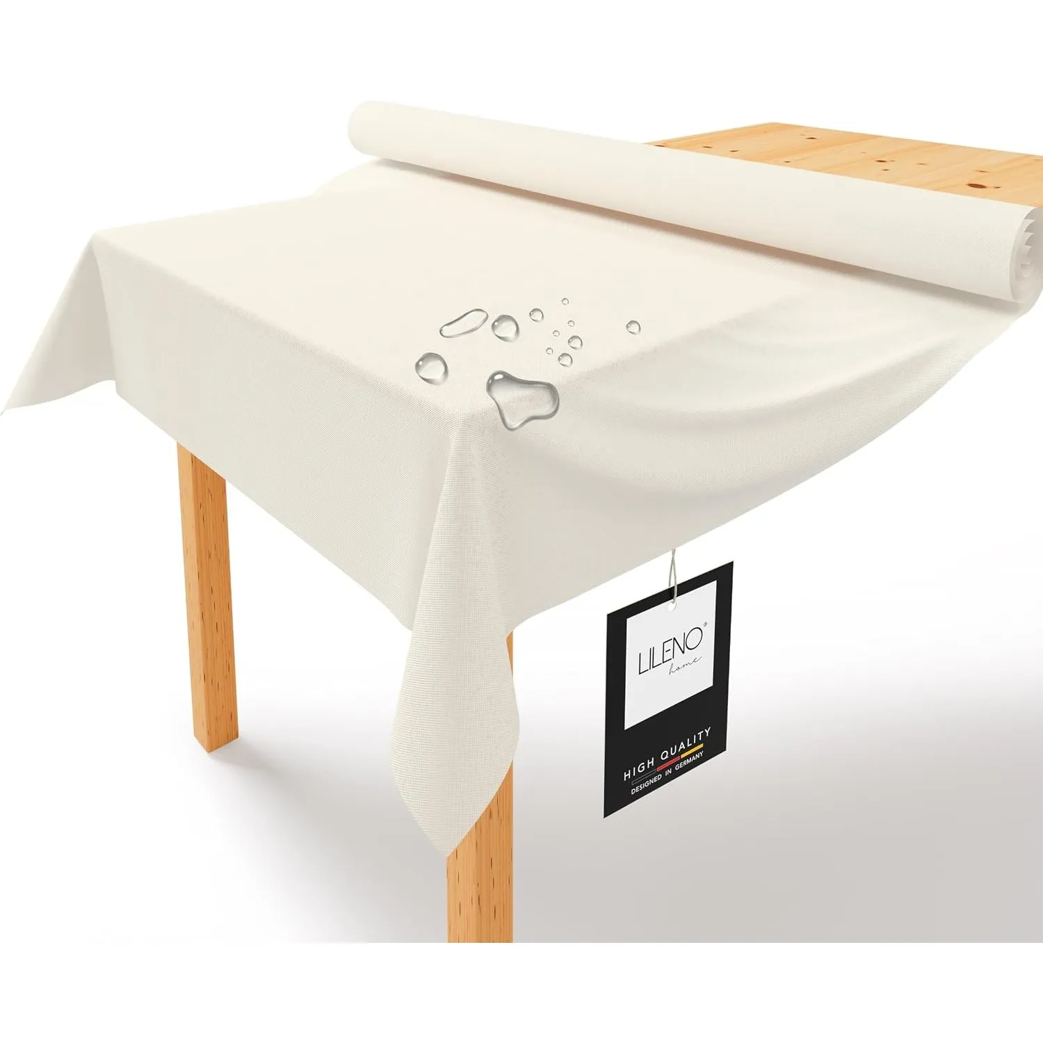 LILENO HOME Tischdeckenrolle 1,10 x 25 m - Tischdecke Creme aus Vlies