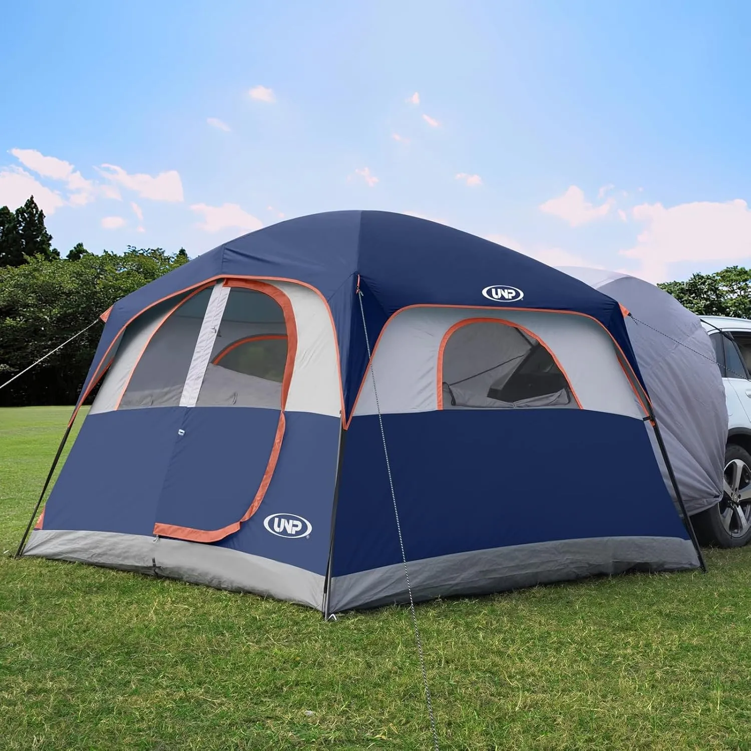 UNP Heckzelt Auto, SUV Zelt für Camping 6 Personen - 2 in 1 Autozelt Einfacher Aufbau mit Regenschutz, Familienzelt 3 m…