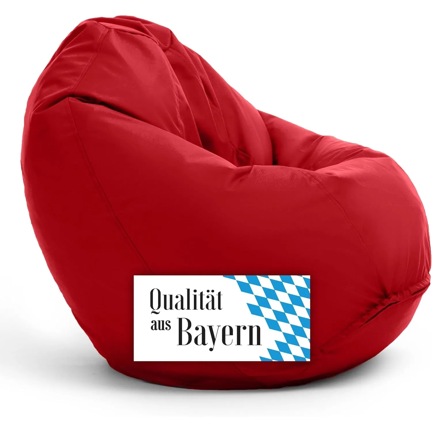 Bruni Sitzsack Classico L in Rot – XL Sitzsack mit Innensack zum Lesen, Abnehmbarer Bezug, lebensmittelechte EPS-Perlen…