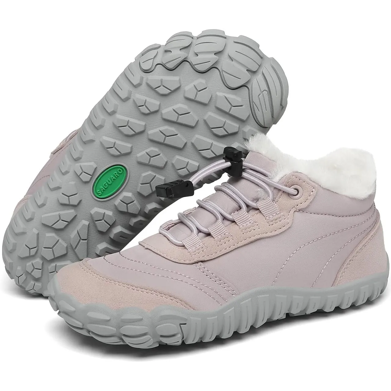 SAGUARO Barfußschuhe Kinder Winter mit Warm Gefüttert - Will Ⅰ, Gr. 25-36