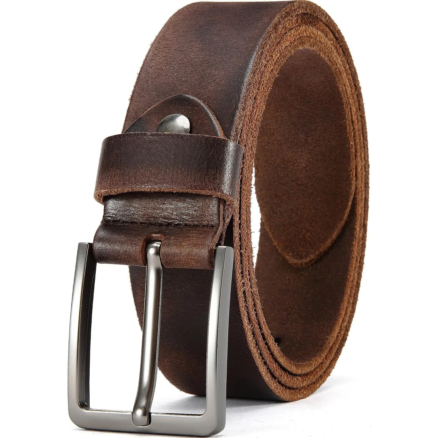 DOOPAI Gürtel Herren,Vollledergürtel Casual Arbeit Cowboy Ledergürtel 40mm