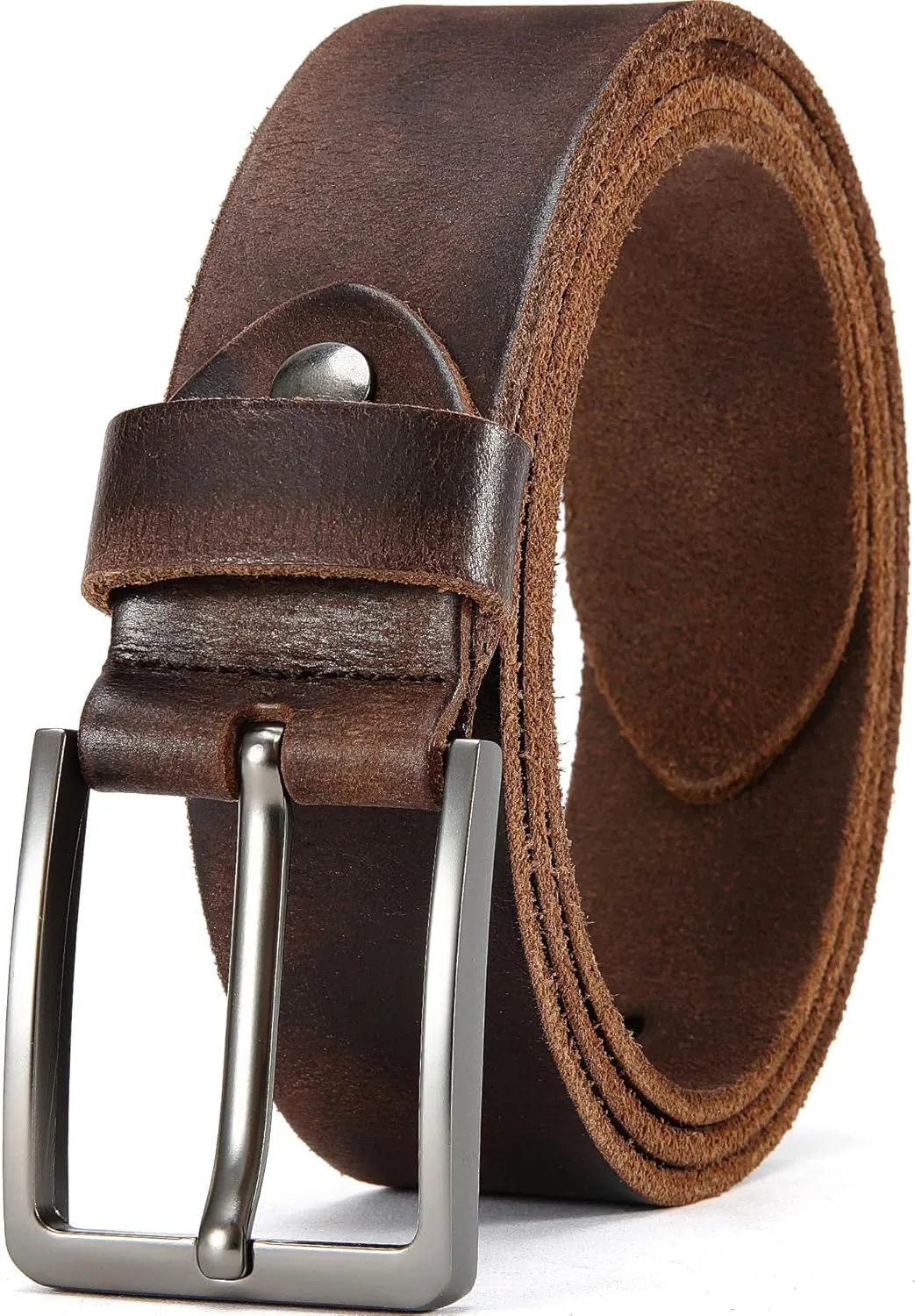DOOPAI Gürtel Herren,Vollledergürtel Casual Arbeits,Cowboy Anzug Ledergürtel,Einstellbare Gürtel
