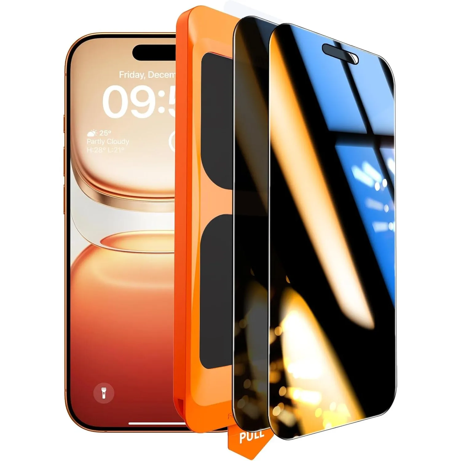 TOCOL für iPhone 16 Pro Max für Panzerglas Sichtschutz, Einfache Montage | Full Screen, 25° Anti-Spy, 9H Militärschutz …