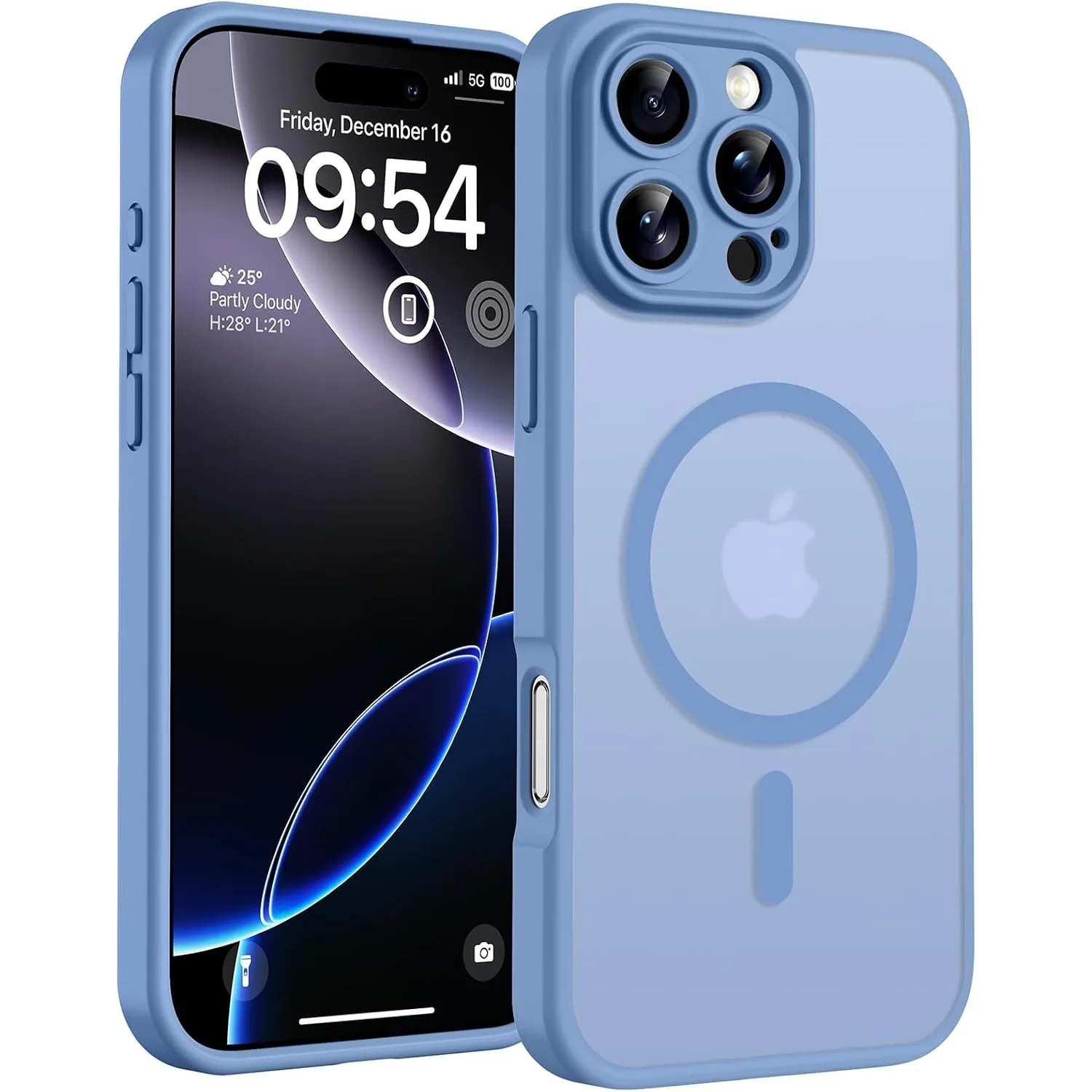 TOCOL für iPhone 16 Pro Hülle, Kompatibel mit MagSafe, Hellblau
