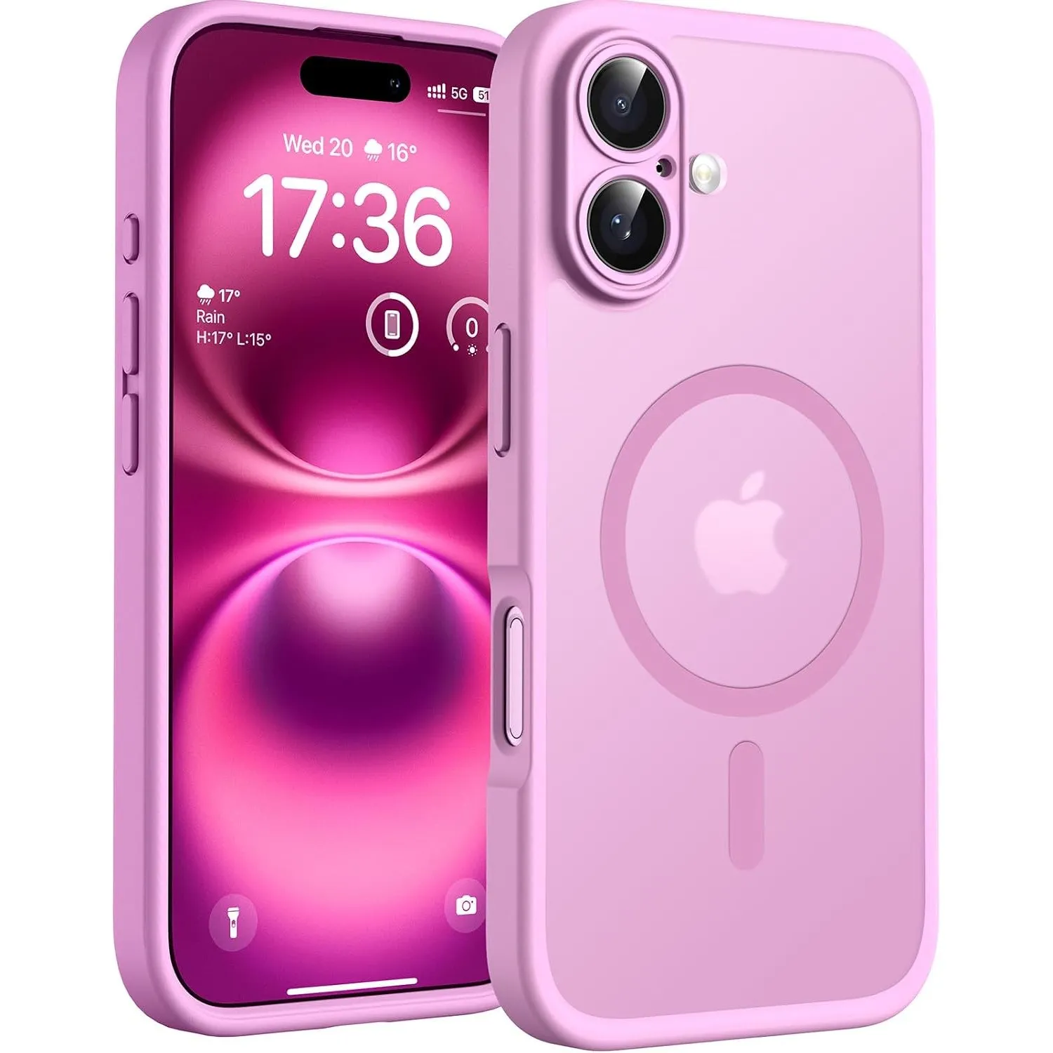 TOCOL für iPhone 16 Plus Hülle, Kompatibel mit MagSafe, Rosa