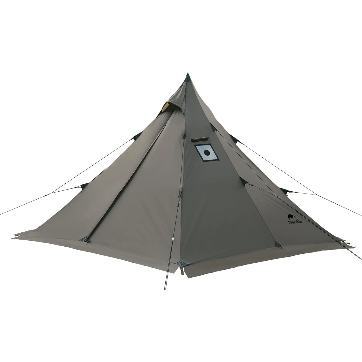 Naturehike Tipi Zelt Firstzelte 3-4 Personen Indianerzelt Wasserdicht Winddicht Einfacher Aufbau Pyramidenzelt für Outd…