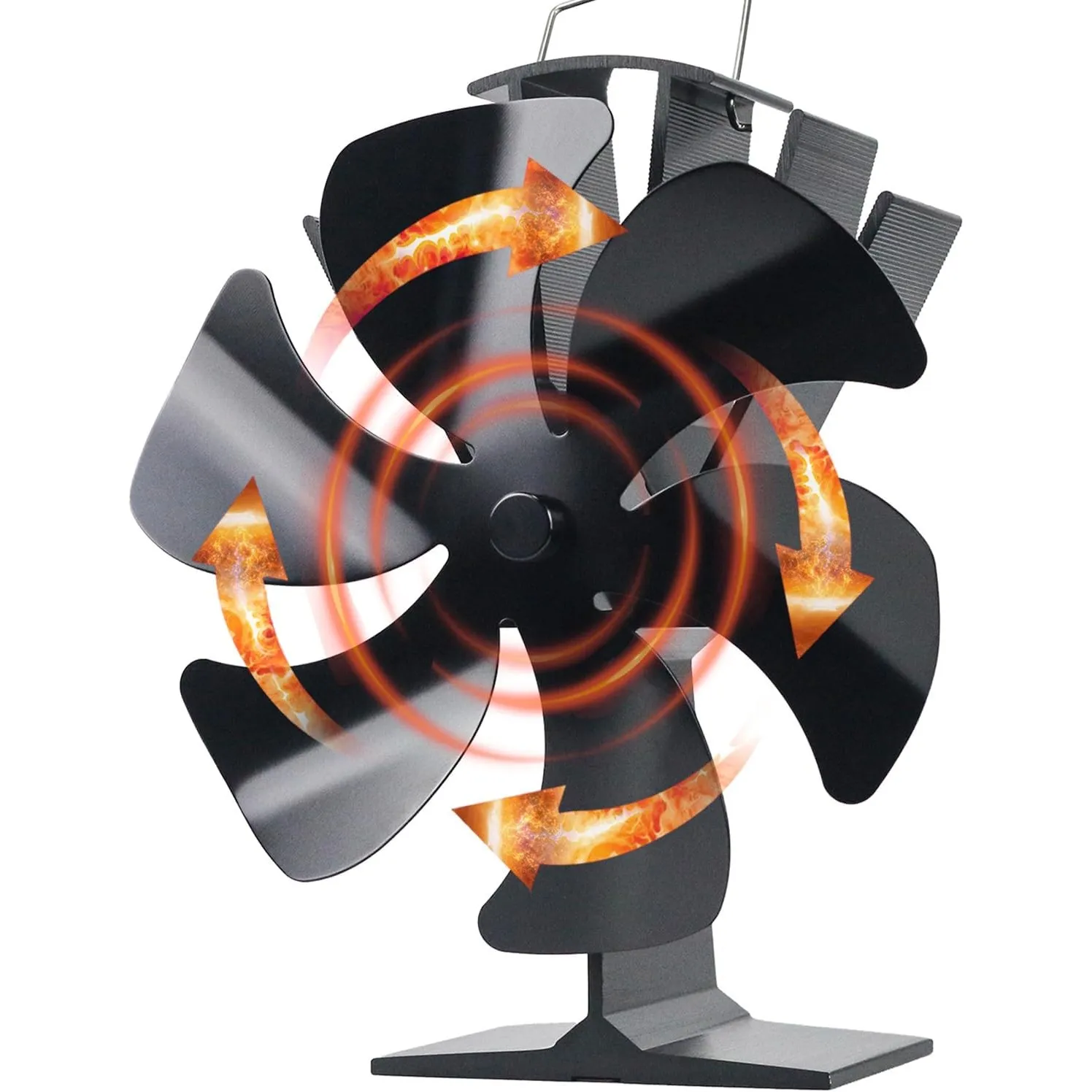 Tomersun Holzofenventilator Holzofen Ventilator Wärmebetriebener Ofenventilator Heizlüfter Kaminventilator für Pellet/H…