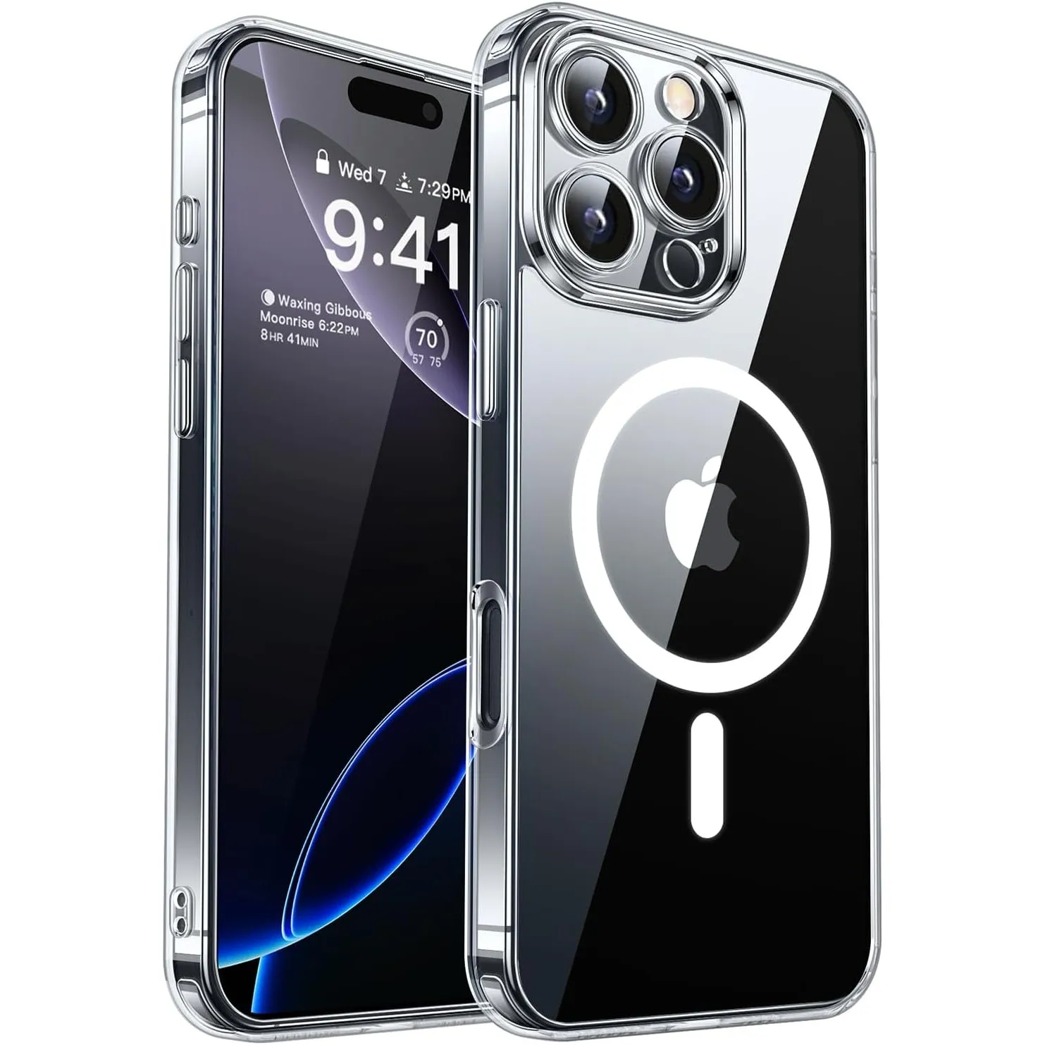 CANSHN für iPhone 16 Pro Max Hülle mit Kameraschutz, Transparent