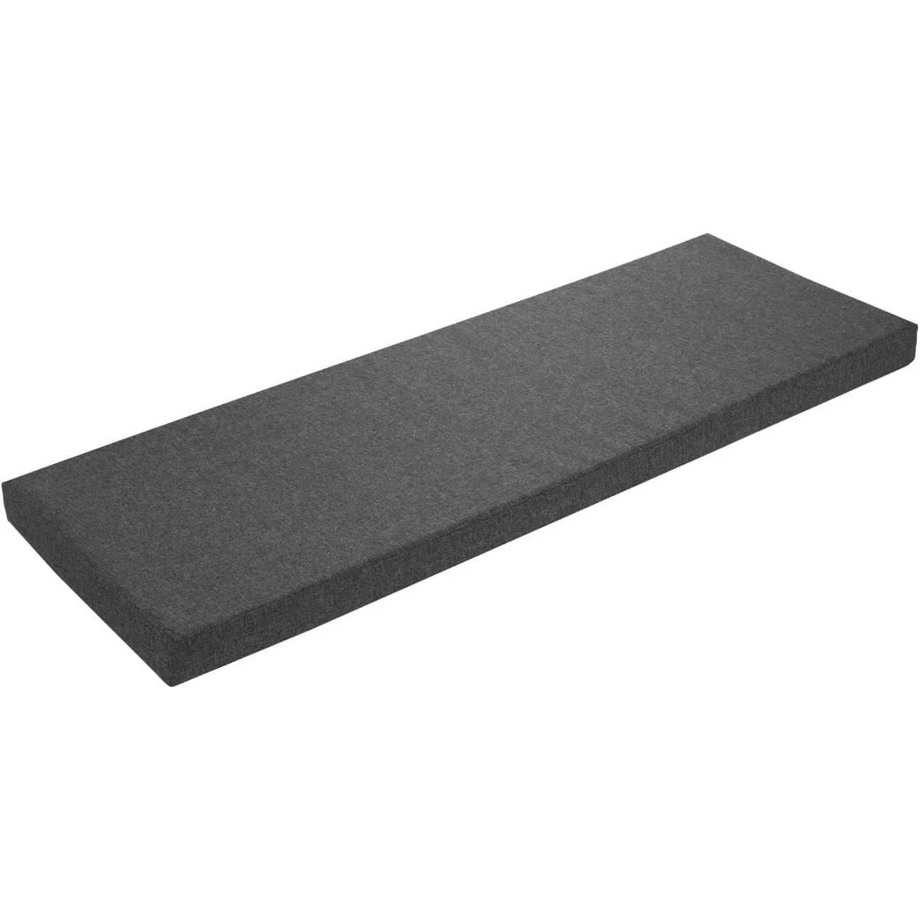 sleepling Bankauflage 200x40 cm dunkelgrau, Sitzkissen Outdoor & Indoor, Bankpolster, Bezug waschbar, Unterseite Antiru…