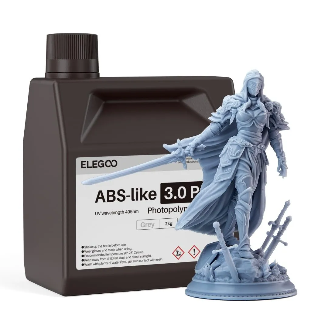 ELEGOO ABS-Like Resin 3.0 Pro, Harz für 3D-Drucker mit Höherer Kratzfestigkeit, 405nm UV Harz für MSLA/DLP/LCD-Drucker,…