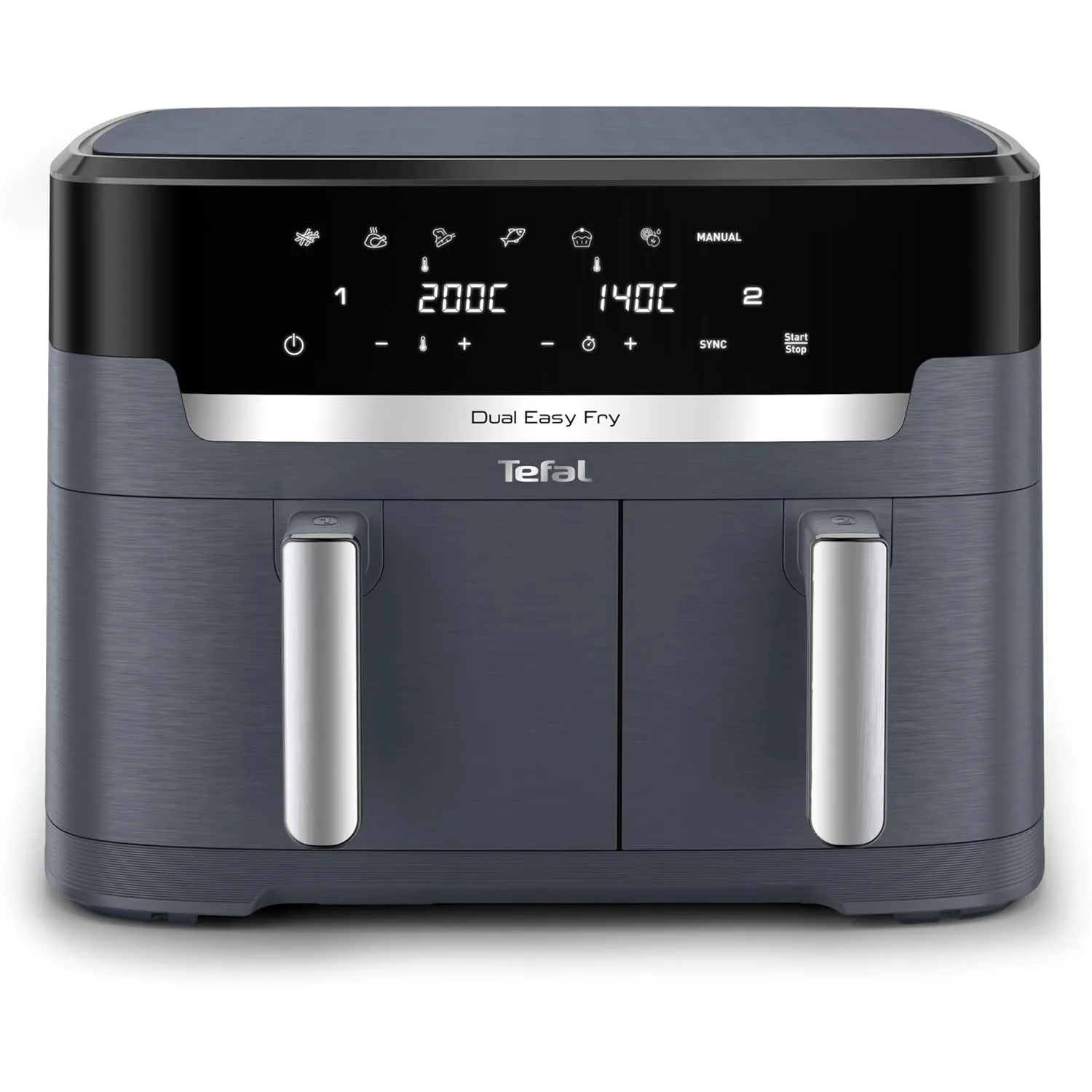 Tefal Dual Easy Fry XXL Heißluftfritteuse 11 L – Airfryer mit 2 Kammern (Doppelkammer), 7 Programme, 2700 W, digitales …