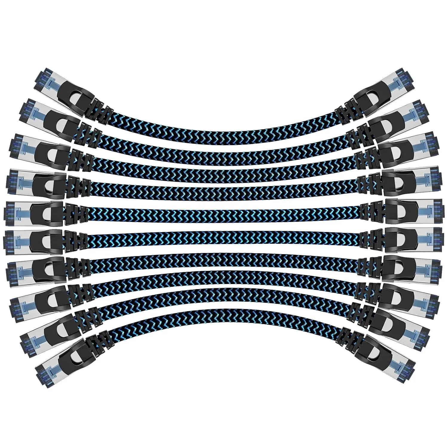 10 Stück 10x 1m LAN Kabel Netzwerkkabel CAT8 Ethernet Kabel