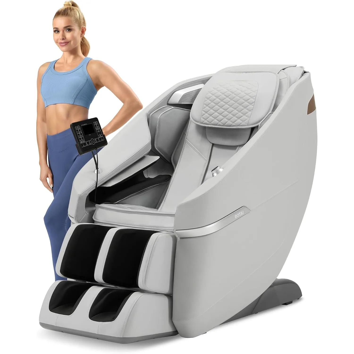 ROTAI Massagesessel-Sofastuhl mit Ganzkörpermassage, Zero Gravity, Robotische Hände, Shiatsu-Massage, Bluetooth-Lautspr…
