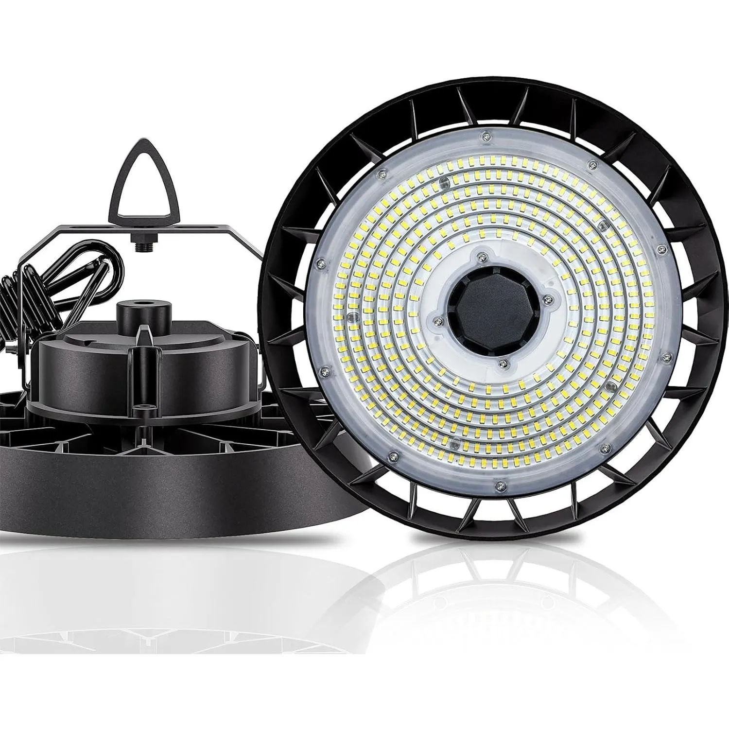 LED Hallenstrahler 150W 25500lm, Hallenbeleuchtung LED 5000K Kaltweiß, 90° Abstrahlwinkel Industrielampe, Werkstattlamp…