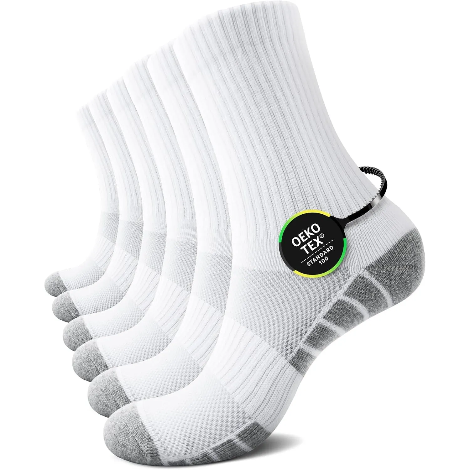 Socken Herren Damen Tennissocken Sportsocken Baumwolle Crew 6 Paar