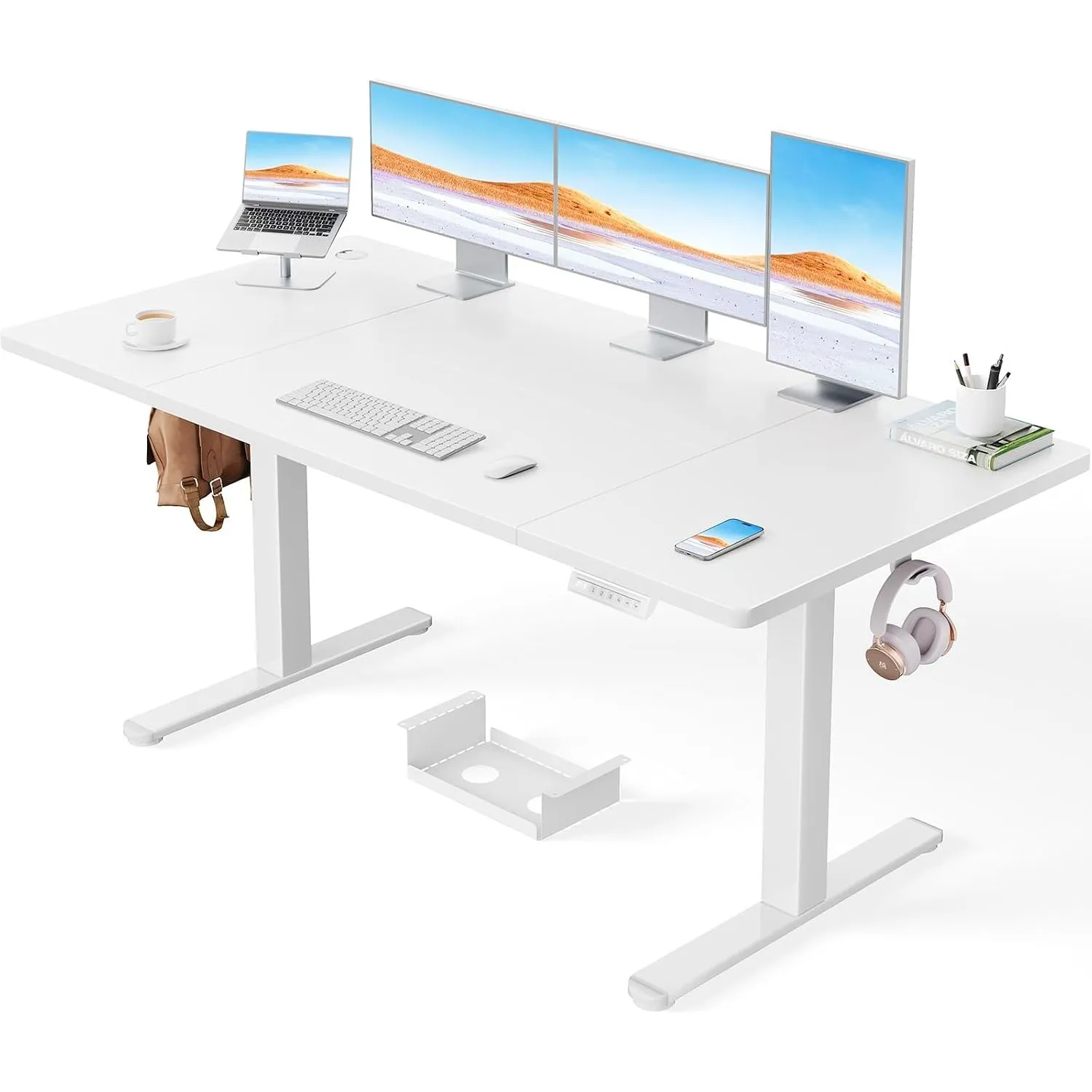 ErGear Höhenverstellbarer Schreibtisch 160x80cm, 100kg Tragkraft