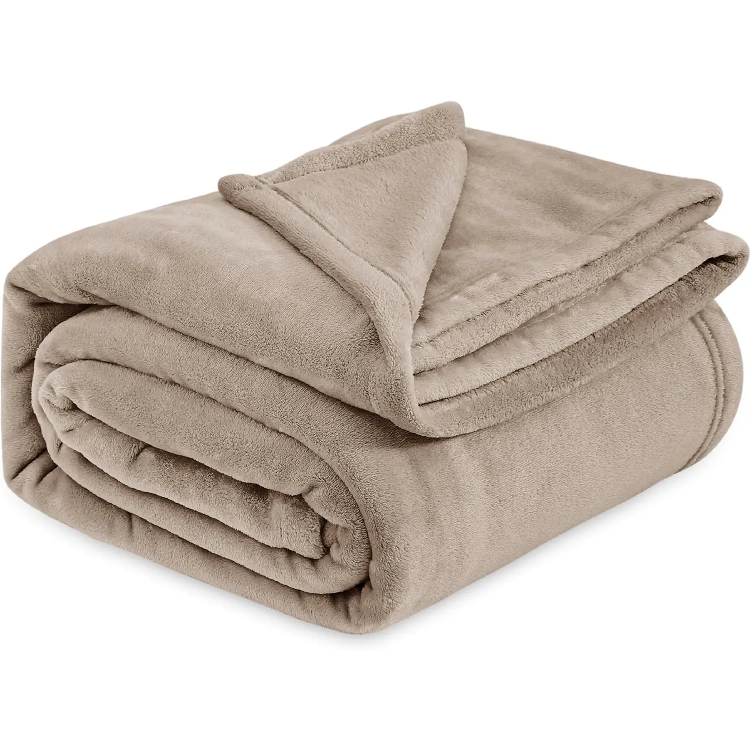 BEDSURE Kuscheldecke Flauschig Decke Fleecedecke - 230x270cm, Hellbraun