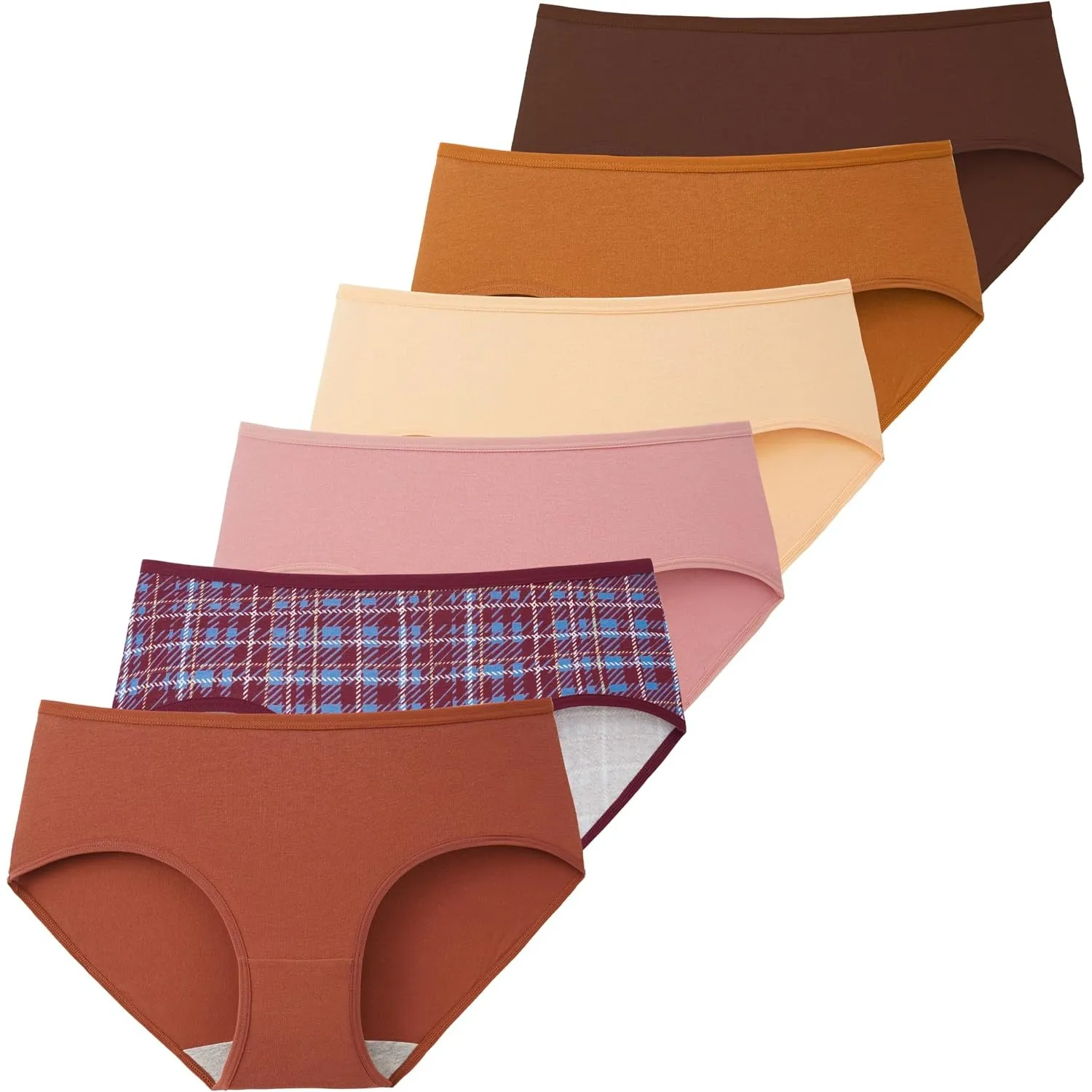 INNERSY Unterhosen Damen Baumwolle Atmungsaktive Hipster Unterwäsche 6 Pack | 100% Baumwoll Schritt, Basic Damenslip Mi…