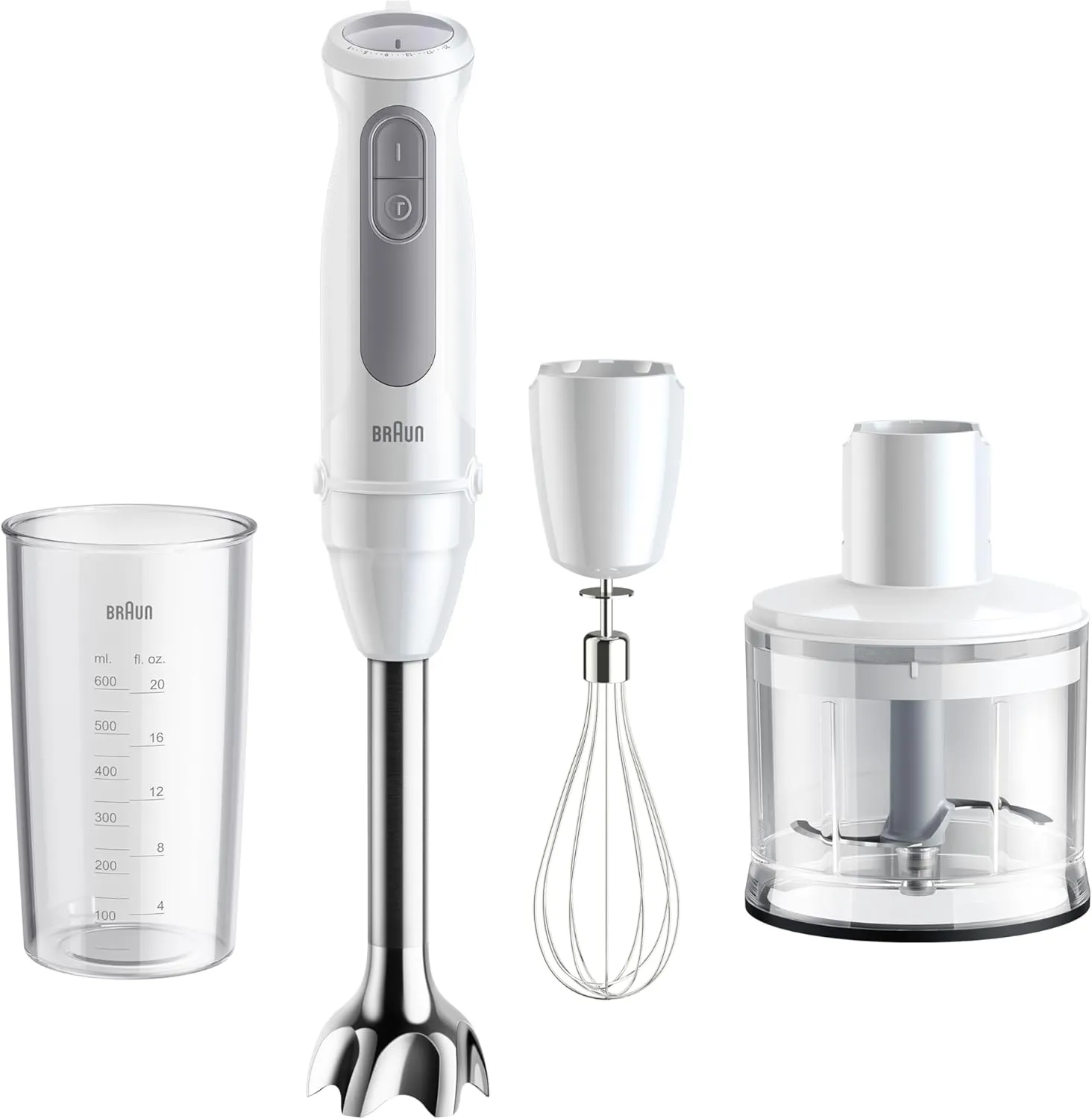 Braun Stabmixer MultiQuick 5 MQ 50236 M - Elektrischer Stabmixer mit 21 Geschwindigkeitsstufen + Turbo, Edelstahl Pürie…