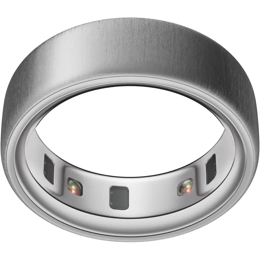 Oura Ring 4 - Gebürstetes Silber - Size 11 - Smart Ring | Measure First with Oura Ring 4 Sizing Kit | Sleep Tracking We…