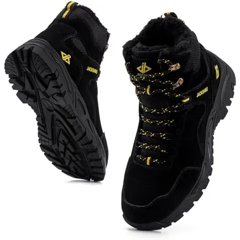 JACKSHIBO Winterschuhe Herren Winterstiefel damen mit Warm Gefüttert Wasserdicht Schneeschuhe Rutschfest Wanderschuhe T…