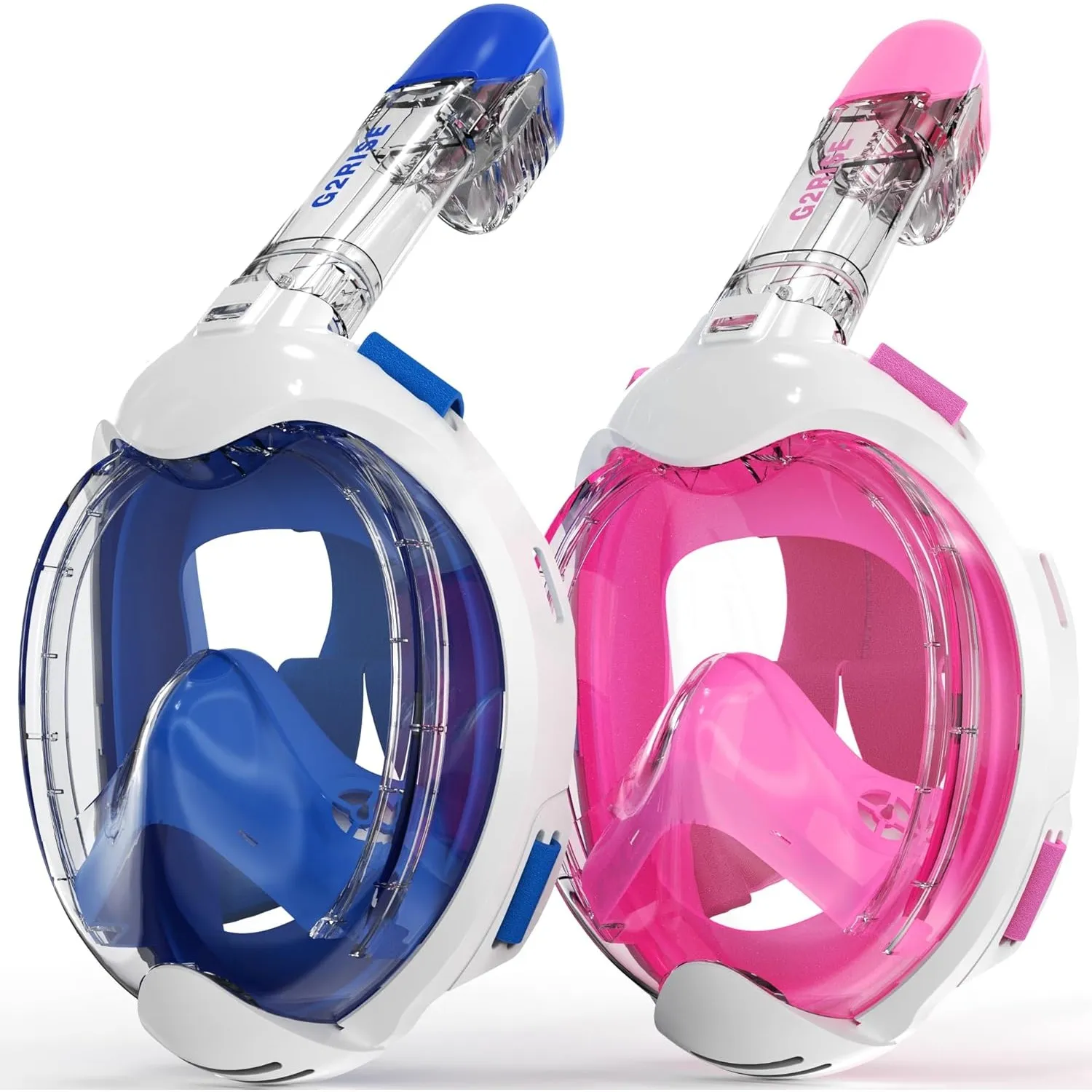 G2RISE® Schnorchelmaske Kinder, tauchermaske vollgesichtsmaske, CO2-sichere, Anti-Beschlag und Trockenoberteil Schnorch…