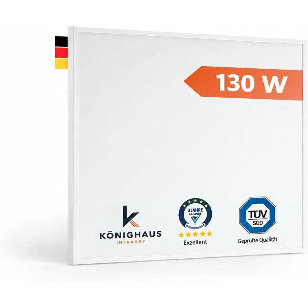 Könighaus Infrarotheizung 130 W - Wandmontage - 1-3 m²