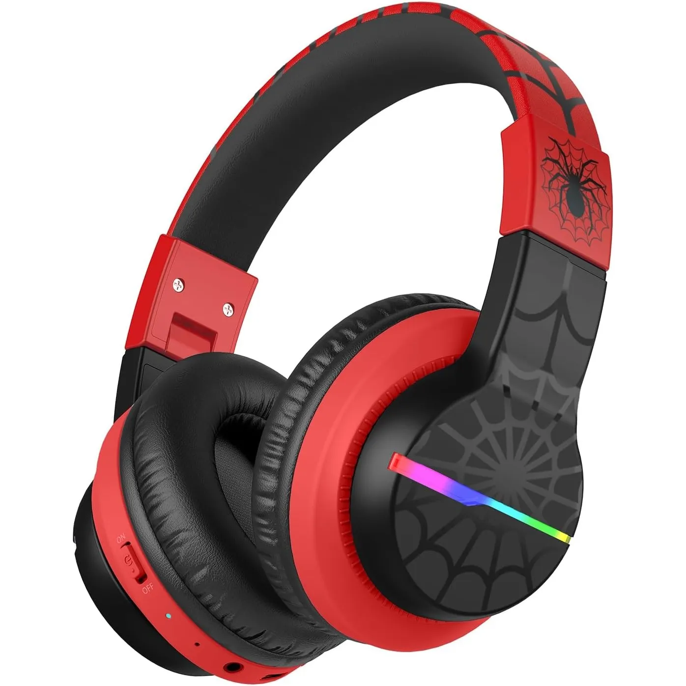 iClever BTH12 Bluetooth Kopfhörer Kinder LED Leuchten 85H Spielzeit Reisen | SafeSound Tech, Stereo Klang, USB C Ladean…