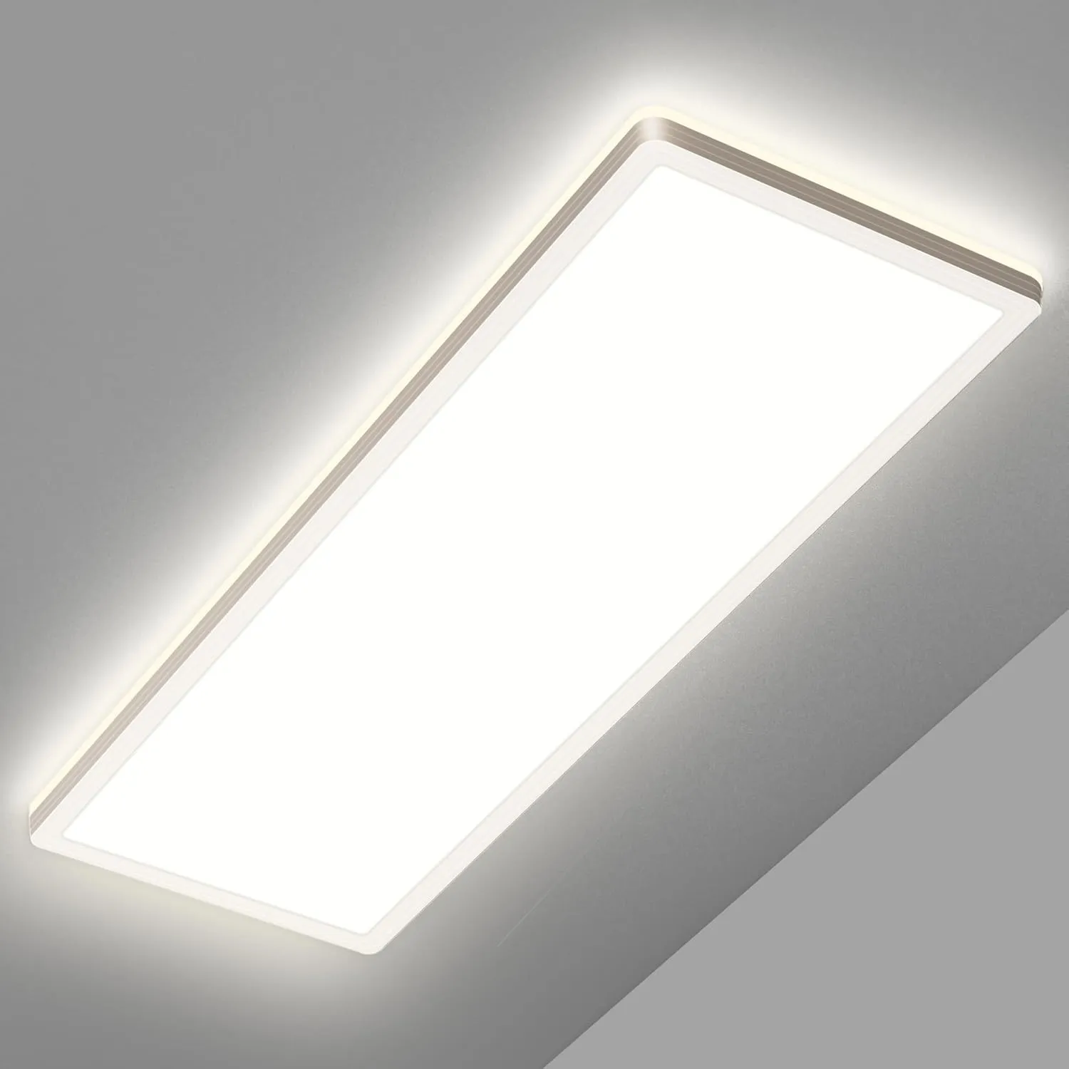 Deckenlampe Led Deckenleuchte Flach Lampe - LED Deckenlampe, Led Panel Rechteckige 24W 2500LM Decke Leuchten für Büro K…