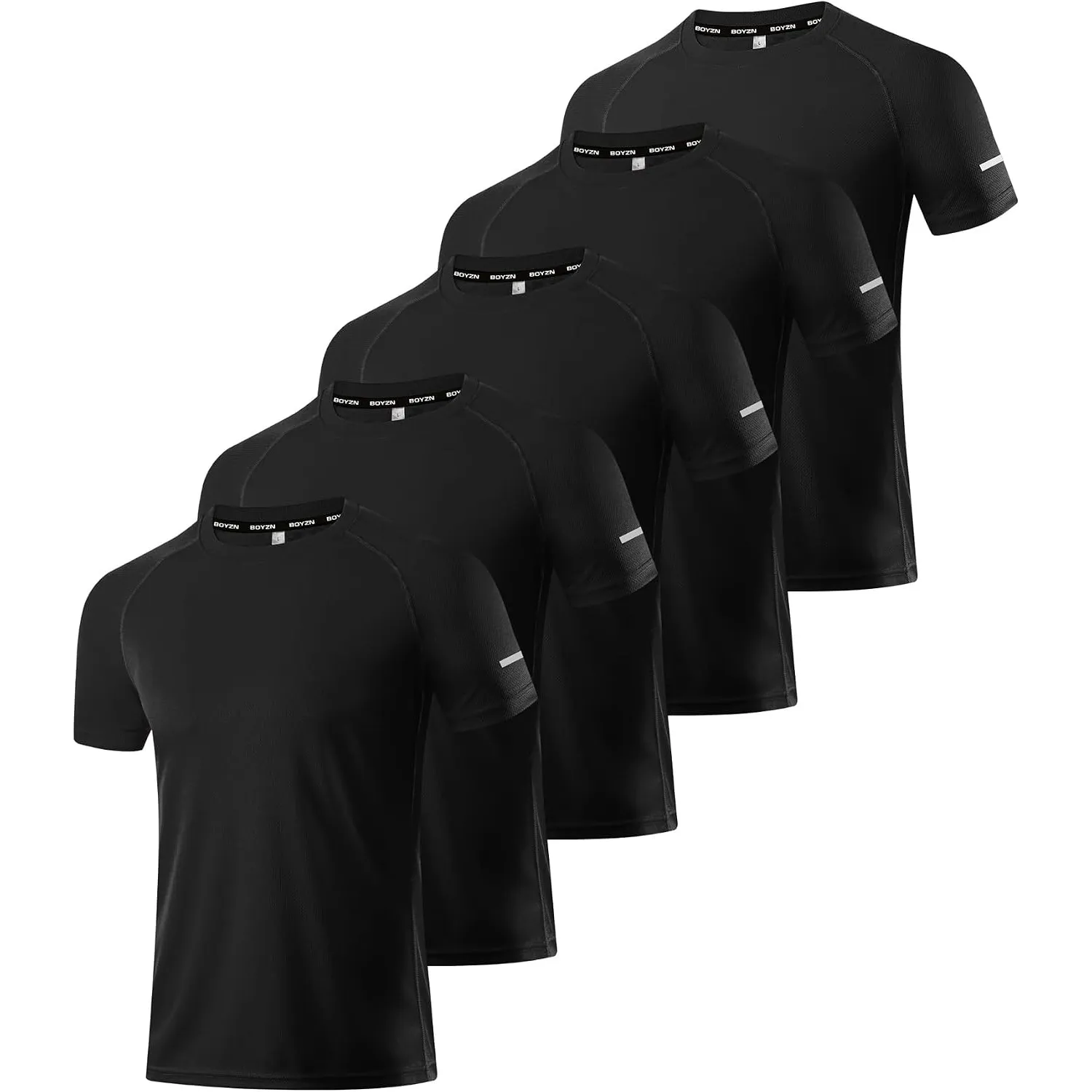 Boyzn 1, 3, 5 or 7er Pack Sport Tshirts Herren Kurzarm T-Shirts Funktionsshirt Laufshirt Schnelltrocknend Atmungsaktive…