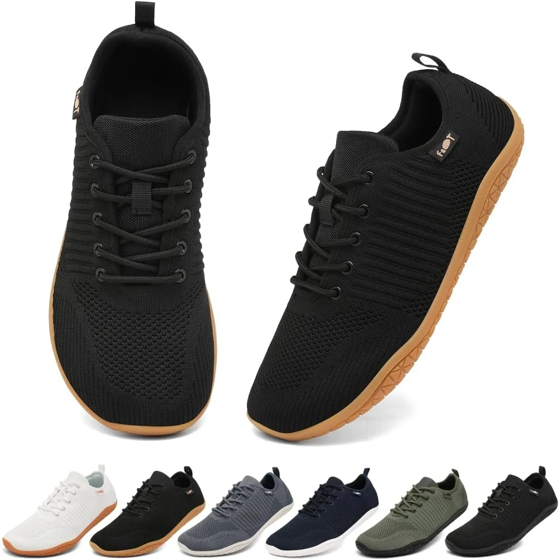 Geweo Barfuss Schuhe Damen Herren Barfußschuhe Laufschuhe Barfuß Sneaker Breite Zehenbox Zero-Drop Sohle Leicht Atmungs…