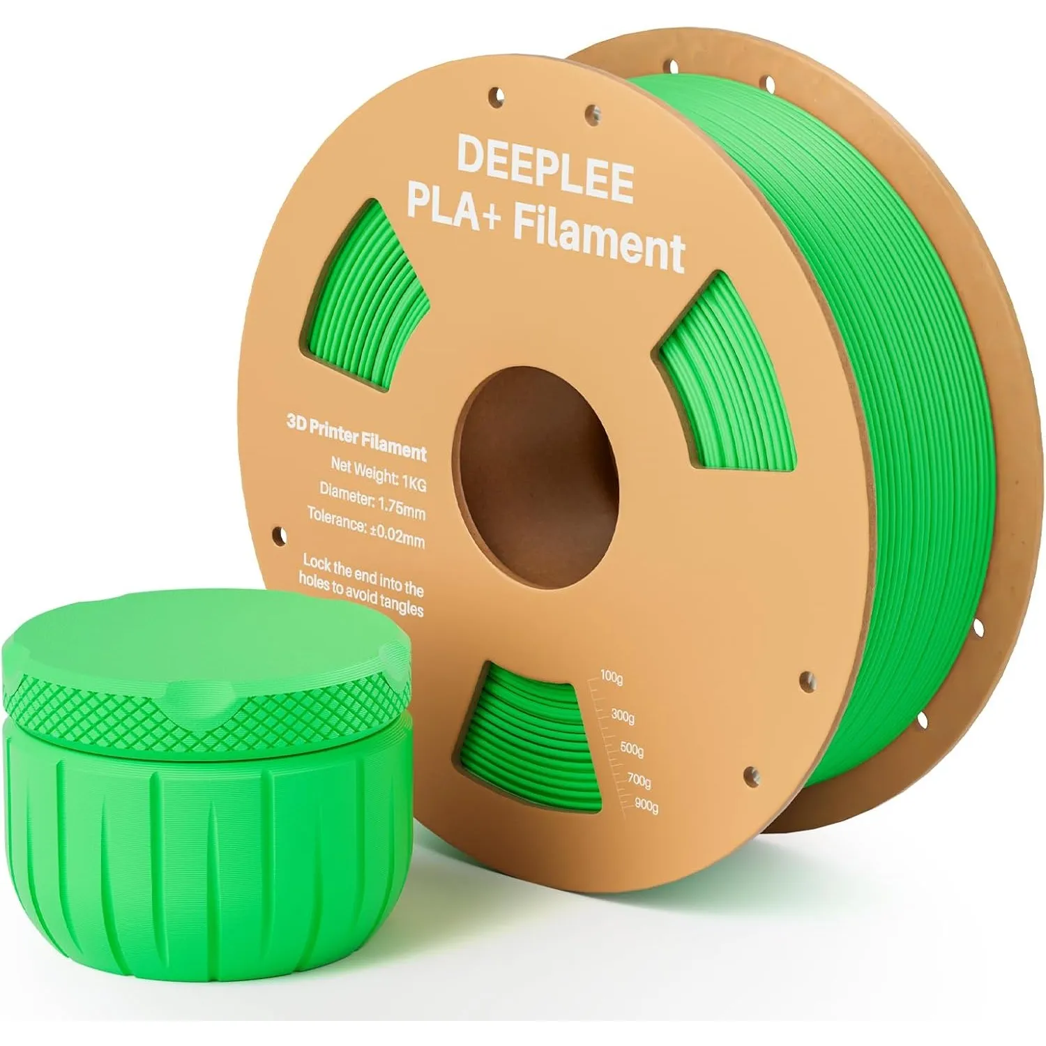 DEEPLEE PLA+ Filament 1.75mm, PLA Plus Lichtgrün 1KG | Höhere Zähigkeit, kein Verwickeln, PLA Plus 3D-Drucker-Filament,…